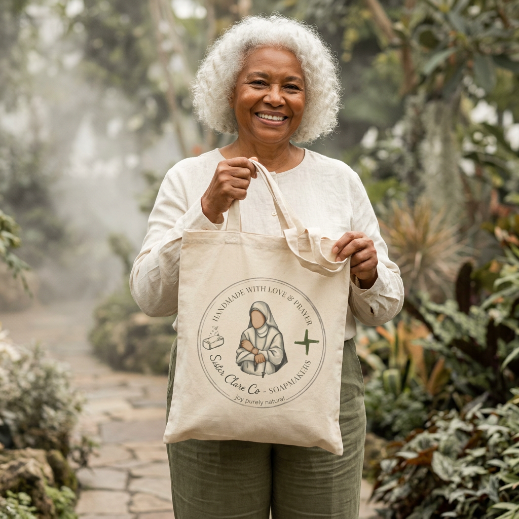 Sister Clare Co Logo Cotton Canvas Tote