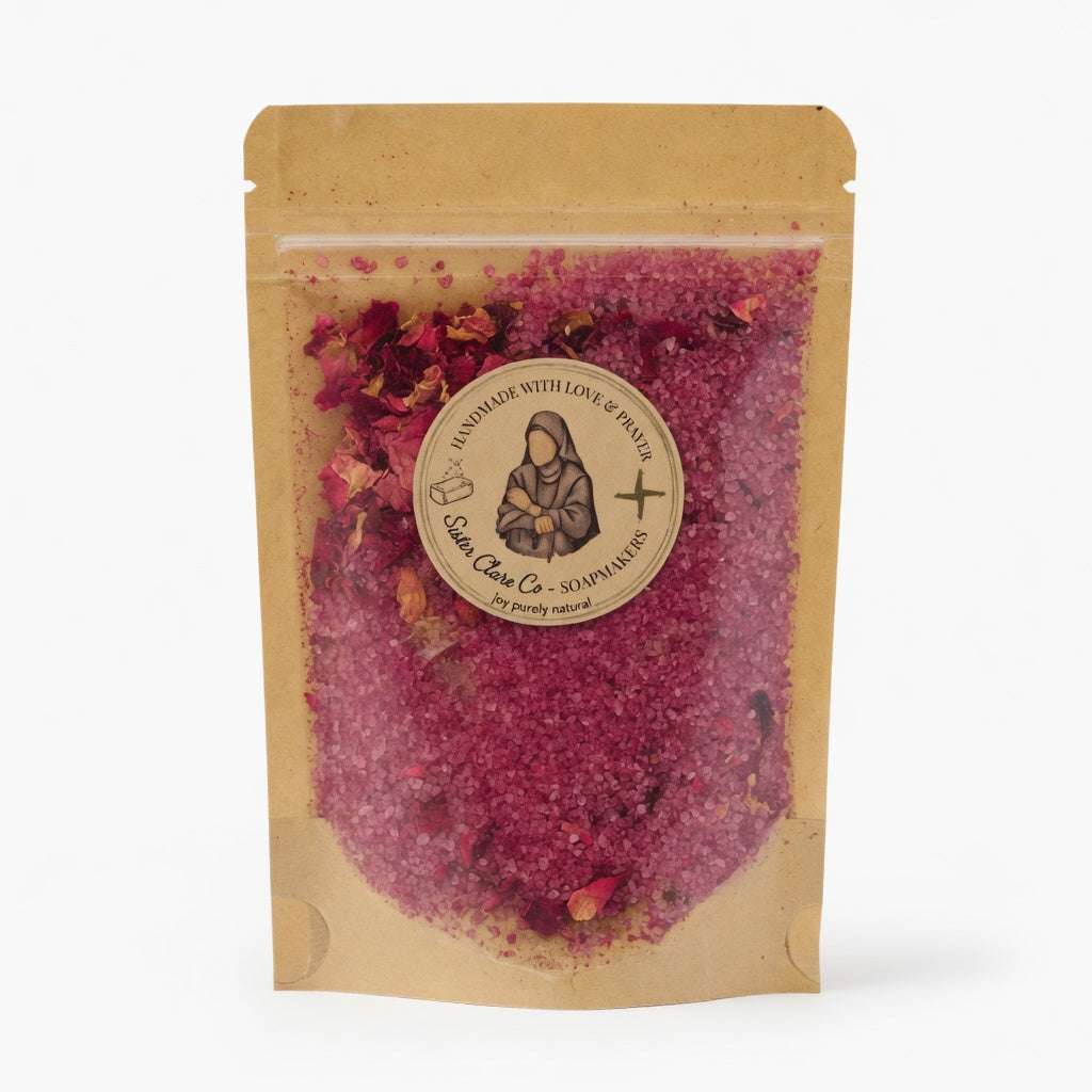Clean square studio shot of Lisieux Mineral Soak pouch on pure white background for versatile product display and strong visual focus.