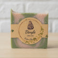 Dingle Tallow Soap with refreshing water droplets – lemongrass zest meets tallow’s creamy lather for an energizing, skin-loving cleanse. Sister Clare Co. Handmade with Love & Prayer • Joy Purely Natural